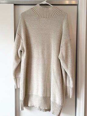 American Eagle Outfitters Cream Oversized Turtleneck Sweater dress